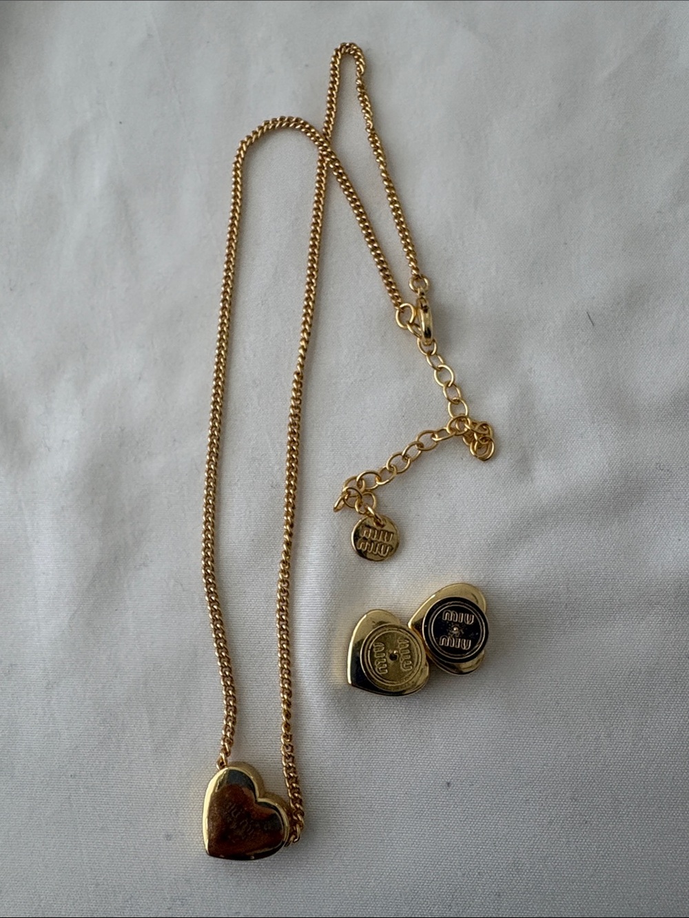 Miu miu earrings and necklace - Picture 2 of 3